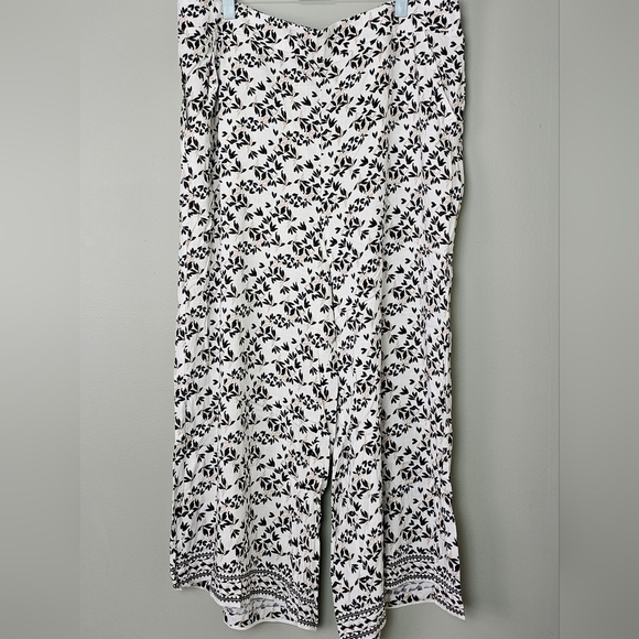 MAX STUDIO Print Crop Wide Leg Pants, CREAM GREY DUST, 2X - Picture 5 of 9